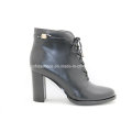 Latest Comfort Fashion High Heels Lady Leather Ankle Boots